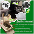 12 * 43g Larger Bag Activated Charcoal Odor Absorber Bags for Stainless Steel Litter Box with Lid, Natural Coconut shell Charcoal Bags, Absorb Odors/Control Damp from Pets/Keep Home Fresh