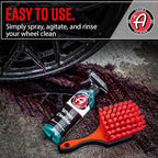 Adam's Polishes Wheel Cleaner 16oz - Tough Wheel Cleaning Spray for Car Wash Detailing | Rim Cleaner & Brake Dust Remover | Safe On Chrome Clear Coated & Plasti Dipped Wheels | Use w/Wheel Brush
