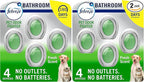 Febreze Multicolor Bathroom Air Freshener,Odor-Fighting,Plug in Alternative,Air Fresheners for Home,Bathroom,Kitchen,and Closet,Heavy Duty Pet Scent,4 Count (Pack of 2)