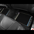 CAR PASS Leather Steering Wheel Cover and Waterproof Car Floor Mats,Microfiber Universal Car Combo Fit for 95% Sedan,SUV,Cars,14.5-15inch Sporty Anti-Slip Safety Comfortable Design(Black＆Reflective)