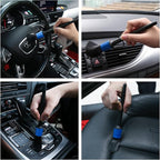 10pcs Detailing Brush Set, Multi-Purpose Car Detailing Brushes for Cleaning Car Interior, Exterior, Engine, Leather, Including 5 car Cleaning Brush, 3 Wire Brush, 2 Air Vent Brush,Blue
