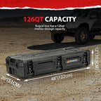 RUGCEL 126 Quart Waterproof Dry Storage Box - Heavy-Duty Overland & Off-Road Storage Case for Camping, Road Trips, Vehicle Trunk/Roof Rack (126QT CASE)