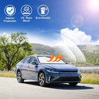 Windshield Sun Shade Custom Fit for 2011-2018 Volkswagen VW Jetta Accessories Foldable Sunshade Sun Blocker Protect Car from Sun Rays & Heat Damage Keep Car Cooler