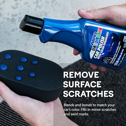 ABRO Blue Car Polish: Scratch Remover for Vehicles and Car Paint Scratch Repair Restorer Wax, Polishing Compound for Car Detailing, Paint Scratch Repair for Vehicles, Car Scratch Remover 16oz.