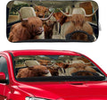 Funny Highland Cow Windshield Sunshade for Car SUV Truck Foldable Uv Ray Reflector Front Window Sun Shade Visor Shield Cover -59" X 31"