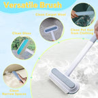 Pet Hair Remover for Furniture, Reusable Lint Cleaner for Dog and Cat Hair, 17.3Inch Multifunctional Hair Removal Brush, Gentle on Couches, Carpets, Clothes, Bedding, with Long Handle Squeegee