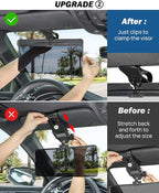 JOYTUTUS Sun Visor Extender for Car, Universal Anti-Glare Polarized Sun Visor Easy to Install, UV400 Visor Extension Protect from Glare/UV Ray/Stray Light, Safe Driving for Car