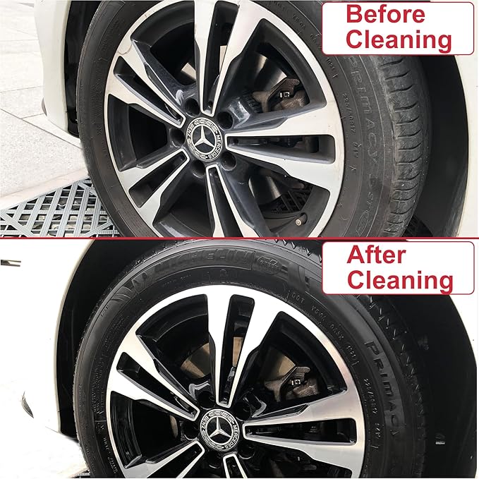 9Pcs Wheel Tire Brush Set - Cleaning Brushes for Wheels, Tires, Rims & Spokes