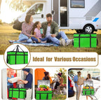 PEASUG Insulated Bags for Food Delivery, XXXL Pizza Delivery Bags, Large Capacity Cooler Bag Keep Food Warm for Grocery Shopping and Catering, Foldable, Heavy-Duty (Green)