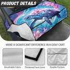 Biyejit Golf Cart Seat Covers with 4 Pockets Golf Cart Seat Towel Blanket Fits 2-Seat Golf Carts, Golf Cart Accessories