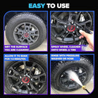 Carfidant Ultimate Wheel and Tire Cleaner Spray - Non-Acidic, Save For All Wheels and Tires - Easily Remove Persistent Brake Dust and Resilient Dirt - 18 fl. oz.