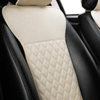 West Llama Linen Car Seat Covers-Breathable & Soft-Front Car Seat Protector Universal Fit 90% Cars,SUVs,Trucks,Diamond Pattern-1Piece,Beige