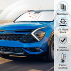 Windshield Sun Shade Custom Fit for 2023 2024 2025 2026 Kia Sportage NQ5 Accessories Foldable Sunshade Sun Blocker Protect Car from Sun Rays & Heat Damage Keep Car Cooler