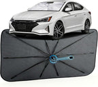 Car Windshield Sun Shade for Hyundai Elantra 2017-2020 –[Reflective Coated Fabric] Sunshade Umbrella for Front Window, Car Shades Sun Visor Keep Car Cool and Protects Interior, 1:1 Exact Fit