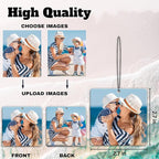 Custom Air Fresheners with Picture - Personalized Double Sided Photo Text Air Freshener for Car Wardrobe Bathroom Hanging Ornaments (Square-1PCS)