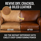 Leather Oil Conditioner with Applicator & Cloth – All-Natural Deep Conditioning Oil for Saddles, Furniture, Bags, Belts & Leather Gear – 8.45oz Restorative Oil for Dry, Cracked Leather