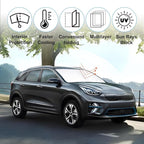 Windshield Sun Shade Custom Fit for 2017 2018 2019 2020 2021 2022 Kia NIRO Accessories Foldable Sunshade Sun Blocker Protect Car from Sun Rays & Heat Damage Keep Car Cooler