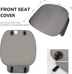 2pcs All-Season Car Seat Covers Grey - Breathable Car Seat Protectors with Anti Slip Bottom - Durable Auto Seat Cushions Universal Fit for Vehicles Cars SUV Trucks Front Seats