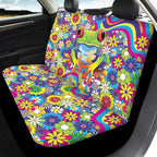 KEIAHUAN Frog Hippie Flower Car Seat Cover for Women 4 Piece Stretchy Front and Back Seat Covers Auto Interior Accessories Universal Fit for SUV Sedan and Truck