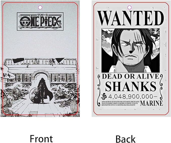 PumpCar 2 pieces shanks double-sided hanging Japanese anime vanilla-scented One Piece car air freshener Cool anime hanging air fresheners for rearview mirror Car Interior Accessories Household Gifts
