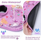 Piddle Pad Car Seat Liner- Waterproof Soft Car Seat Potty Training Protector, Travel-Friendly Baby Toddler Carseat Cover for Spills, Nappy Leaks, Accidents (Purple Mermaid)