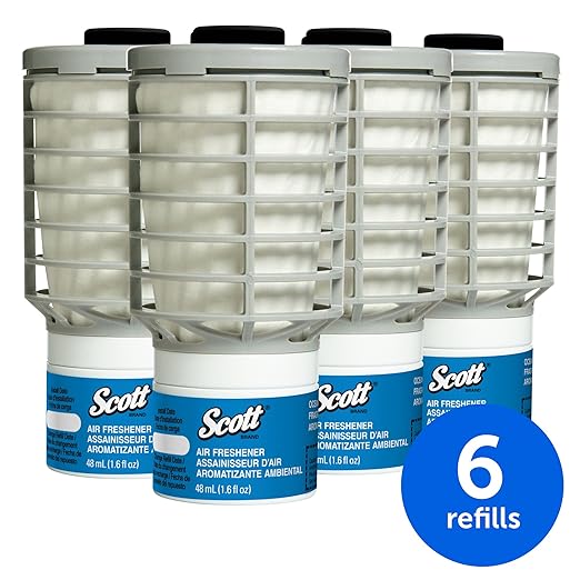 Scott Essential Air Freshener Refill (91072), Ocean, Automatic / Continuous Release, 6 Refills / Case