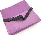 Bookishbunny Comfortable Ergonomic Memory Foam Back Lumbar Support Cushion for Chairs Car Office Home with Removable Soft Velvet Cover (Purple)