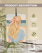 Girly Christian Cologne Car Air Freshener 4 Pcs, Coquette Pink Bow Disco Ball Beach Hanging Air Freshener for Cars Bathroom Dorm Books Decor, Christian Accessories Gifts for Women Girls