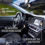 Inviktos Car Cologne Air Freshener for Men with Vent Clip | Strong Automotive Freshener with Inviktos Fragrance | Odour Eliminating Car Air Fresheners by Perfa