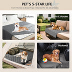 gogobunny 3X Stronger Waterproof Pet Blanket, Scratch Proof Furniture Protector for Dogs Cats, Reversible Cover 68x82 Inch, Dark Grey