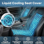 Liquid Cooled Cooling Car Seat Cover Front Seat, 12V-24V Air Conditioned Car Seat Cover with 3 Temp Modes, Ventilated Cooling Car Seat Cushion for Car SUV Truck Universal Fit, Classic Black