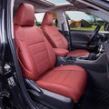 coverdream 2026 Rav4 Seat Covers Custom Fit for 2026 Toyota Rav4 Hybrid (Woodland/Limited) SUV,Full Set Luxury Waterproof Leather Car Seat Protector Wine Red