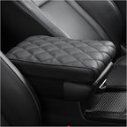 Car Center Console Cover/pad Genuine Leather,Universal Armrest mat, Adjust driving posture Cushion,Protector box,Memory Foam,Real cowhide,Relieves shoulder/arm fatigue,boosting driving safety