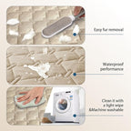 gogobunny 3X Stronger Waterproof Pet Blanket, Scratch Proof Furniture Protector for Dogs Cats, Reversible Cover 68x82 Inch, Dark Beige