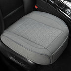 West Llama Linen Front Car Seat Cover Protector Anti-Slip Bottom Seat Cover Fits 95% of Vehicles,Wrapping Around The Bottom,Triangular Pattern(Gray-2Pcs)
