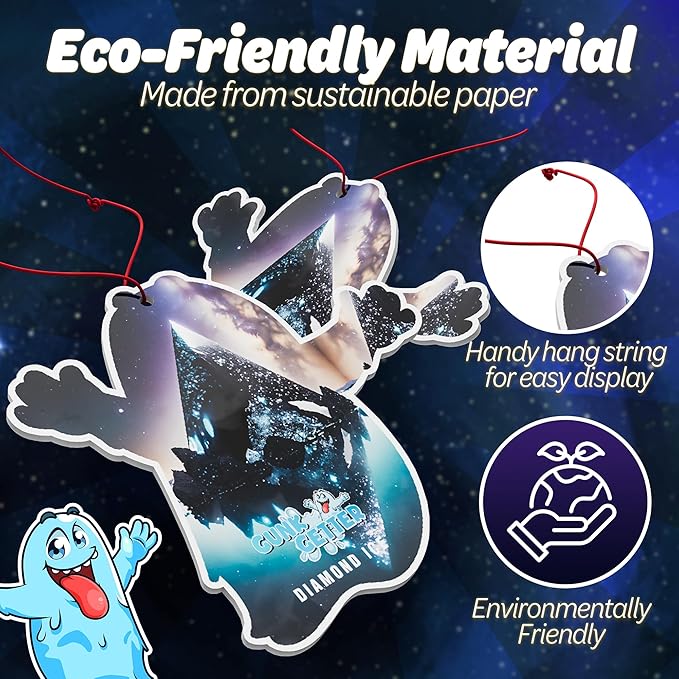 Car Air Fresheners- Long Lasting Scent, Odor Eliminator, Home Essentials, Fresh Fragrance- 96 Pack- Diamond Ice