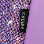 CAR PASS Light Purple Bling Diamond Leather Car Seat Covers Full Sets, Waterproof Shining Glitter Sparkly Crystal Universal Armrest Fit for Automotive Truck SUV Cute Women Girl,Lavender Rhinestone