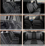 AOMSAZTO Custom Fit for Toyota Corolla Cross Hybrid 2023 2024 2025 Faux Leather Car Seat Covers Full Set Compatible Airbag Corolla Cross Hybrid S,SE,XSE Seat Protector Sedan Black+Grey