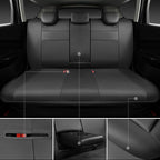 CAR PASS Leather Seat Covers Full Set Universal Water Resistant 3D Foam Back Support, Luxury Comfort Automotive 5 Seat Covers All Season Fit for SUV,Sedan,Van, Airbag Compatible Elegance (Gray)