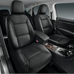 Skechers Men's Memory Foam Seat Covers, Air Cool Mesh Thick Car Seat Covers, Car Seat Covers Front Seats Airbag Compatible, Universal Automotive Comfort for Most Cars, Vans, Trucks, SUV,Black