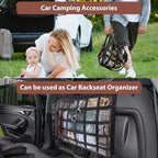 Kaskawise Upgrade Car Ceiling Cargo Net Pocket,31.5"x21.6" Double-Layer Car Roof Storage Organizer,Overhead Net for Truck,SUV & Van Camping,Travel Road Trips,Van Life Essentials