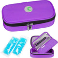 YOUSHARES Insulin Cooler Travel Case - Medication Diabetic Insulated Organizer Portable Cooling Bag for Insulin Pen and Diabetic Supplies with 2 Cooler Ice Pack