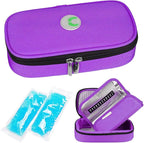 YOUSHARES Insulin Cooler Travel Case - Medication Diabetic Insulated Organizer Portable Cooling Bag for Insulin Pen and Diabetic Supplies with 2 Cooler Ice Pack