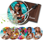 Personalized Customized Photo Car Air Freshener，Double Sided Customized Car Fresheners，Custom Air Fresheners With Picture for Boyfriend、Dad、Mom、Music Lovers.(6pcs beach)