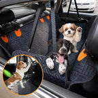 Dog Car Seat Cover for Back Seat, 600D Waterproof Pet Hammock with Mesh Window and Side Flaps, Anti-Slip Dog Seat Protector for Cars, SUVs, Trucks, Scratchproof Easy-Clean