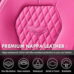 Coverado Auto Seat Covers, Car Seat Covers Full Set, Rose Car Seat Cover, Driver Seat Covers Front Seats Rear Seat Cover, Luxury Car Seat Cushion,Leather Seat Cover Seat Protector Fit for Most Cars