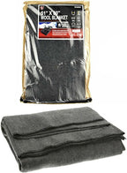 1 Wool Blanket Outdoor Cover Military Camping Survival Warm 51"x80" 2lbs Large Outdoors Camping Stadium Blanket Picnics Travel Moving Survival Kit Camp Sleeping Outdoor Furniture Blanket Car Home