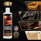 MASTERGUARD Leather Conditioner & Microfiber Cloth – Water-Based, Non-Toxic Formula for Furniture, Car Seats & Accessories – Revives & Protects Genuine Leather