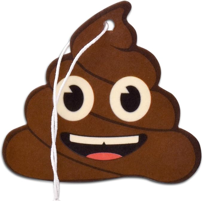 Elektroplate Poop Smiley Face Automotive Air Fresheners for Vehicles | Cherry Scent (12-Pack) | Made in the USA