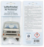BRISA VW Collection - Volkswagen Scented Car Air Freshener Fragrance Deodorizer for Car/Auto or Home with Volkswagen Vanagon Bus T3 Camper Van FrontDesign (Pina Colada/White/2-pc Set)